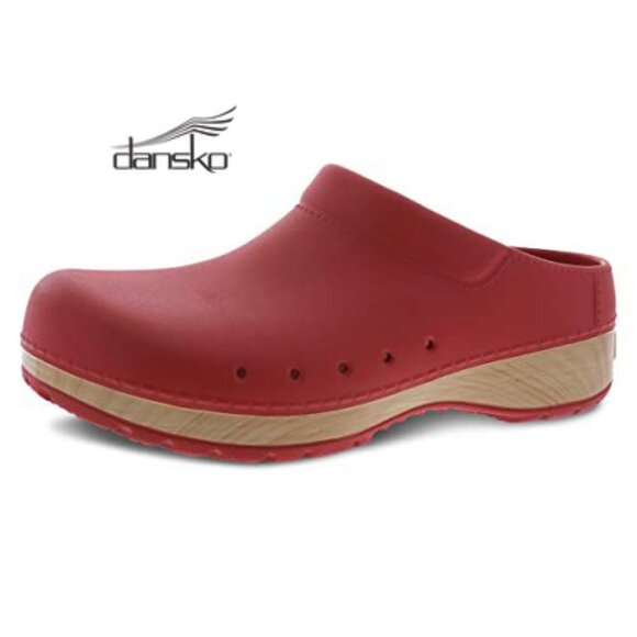 Dansko Kane Clog Shoes Women EU 39 8.5/9 Red Nursing Doctor Restaurant - Picture 1 of 7